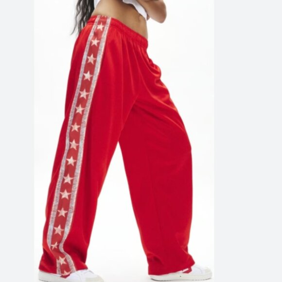 Urban Outfitters Pants - Urban Outfitters Red Star Wide leg Track pants